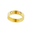 Anello di coppia classico di lusso Bracciale unisex di design Vite Lega di acciaio Oro sbiadito Gioielli di moda per unghie Acciaio inossidabile placcato Argento Cristallo Amore