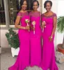 South African Coral Bridesmaid Dress with Half Sleeves Long Mermaid Party Dress Beautiful Lace Bridemaid Dresses Plus Size9870260