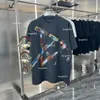 2024SS NEW MEN SHIRT SPRIND and SUMMER HOODIES HIGH GRADE COTTNE PRINTER SEMSEEVE RAUND NECK PANEL Tシャツサイズ：M-L-XL-XXL-XXXLカラー：ブラックホワイト1-06316