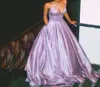 Shiny Purple Prom Dress Long Glitter Aline Lovely Party Dress Girl Sparkle Elegant Straps Backless Evening Dress Pocket8578411