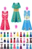 37 Style Little Girls Princess Summer Cartoon Children Children Princess Dresses Casual Cloth Kid Trip Frocks Party Costume Shi3087685