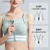 Sous-vêtements actifs femmes soutien-gorge de sport sous-vêtements respirant anneau en acier sans fermeture éclair avant soutien-gorge haut Yoga course débardeur Fe BraC24320