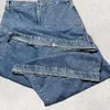 Jeans pour hommes JNCO Y2K Big Pocket Harajuku Hip Hop Graphique Rétro Bleu Baggy Denim Pantalon Hommes Femmes Goth Large Pantalon Streetwear Winter01 405