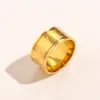 18k guldpläterad lyxdesigner ring för kvinnor mode ring dubbel bokstavsdesigners ringar enkla bokstäver ring bröllop fest gåva smycken hög kvalitet
