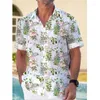 Casual overhemden voor heren 2024 Hawaiian Beach Holiday Outdoor Straat Dagelijks revers T-shirt met korte mouwen Y2k Tops Mannelijke oversized kleding