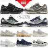 Top Gel NYC Marathon Running Shoes Designer Oatmeal Concrete Navy Steel Obsidian Grey Cream White Black Outdoor Trail Sneakers Size 36