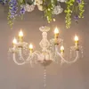 Candle Holders El Wedding Lamps Chandelier Crystal Gold Decoration Props Wrought Ceiling