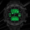 Foxbox Military Men Watch 50mwaterproof Wristwatch Alarm Watches Mens 스포츠 듀얼 디스플레이 디지털 시계 남성 Relogio Masculino