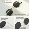 Sunglasses GCV brand copper alloy steam punk circular polarized sunglasses retro mens and womens sunglasses classic UV400 metal frameC24320