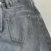 Jeans pour femmes Vintage Femmes Bleu Denim Pantalon Taille Haute Solide Large Jambe Effilochée Hem Lâche Été Mince Femme Polyvalente Porter