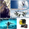 4K 액션 카메라 1080p/30fps WiFi 2.0 170d 수중 방수 헬멧 비디오 녹화 카메라 스포츠 카메라 야외 미니 캠 240304