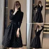 Casual Dresses 2024 Spring Autumn Women Fashion Long-sleeved A-line Dress Female O-neck Loose Vestidos Ladies Patchwork Q570