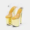 Dance Shoes LAIJIANJINXIA 20CM/8inches Pvc Upper Modern Sexy Nightclub Pole High Heel Platform Women's Sandals HSAB202403