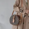 M45647 Toppkvalitetsdesigner Bröd axelväskor Hatbox Round Crossbody Handväskor Original Cowhide 10A Women Luxury Strap Girl Daily Purses Walllet Tote M44699 Bag