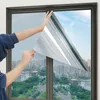 Naklejki okienne film w jedną stronę prywatność samoprzylepna szklana naklejka do domowego biura odblaskowe lustro Słońce blokujące anty-UV odcień