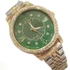 Hot polshorloge hoge kwaliteit vrouw rose goud verzilverd lederen horlogeband iced out horloge lichtgevende bezel luxe horloge roestvrij staal montre de luxe sb069 C4