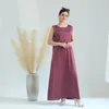 Ethnic Clothing Muslim Women Sleeveless Maxi Dress Satin Abaya Under Kaftan Eid Ramadan Islamic Saudi Arabic Robe Vest Slip Dresses