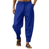 Calças masculinas oversize homens soltos harem outono chinês linho overweight sweatpants de alta qualidade casual marca calças masculinas