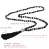 Hanger Kettingen OAIITE 8mm 108mala Kralen Natuurlijke Blauwkorrelige Drieweg Ketting Voor Mannen Reiki Energie StoneJewelry Trui Keten Vrouwen