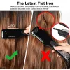 Irons Professional Hair Strainener Steam Flat Iron Strainening Brush Electric Hair Borstes Ceramic Tourmaline Vapor Righteners