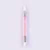 Nouveau nouveau Nail Art Silicone pince 1pcs sculpture peinture crayon uv gel bricolage polonais miroir miroir en poudre en poudre de manucure outil pour la peinture de sculpture crayon