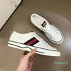 men womens casual shoes canvas sneaker lace-up Green and red Web stripe shoe Embroidered Luxurys Designers Flat mens sneakers size 34-46