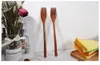 Forks Wooden Spoon Fork Bamboo Kitchen Cooking Utensil Tools Soup-Teaspoon Tableware High Quality Suitable Cereal And Desserts Etc.