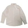 メンズカジュアルシャツ2024秋のソリッドシャツの男性長袖シックな快適なブラウストップルーズクラシックY145