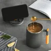 Tazze Tazza in acciaio inossidabile 304 Alto valore di colore con coperchio Polvere Tazza per bere Ufficio Tazze da caffè portatili per latte Articoli da cucina per la casa