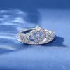 Minimalistisch uniek ontwerp Love Crown Ring voor dames - gotische stijl