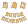 Party Decoration Eid Mubarak Hanging Banner Decorative Garland Fireplace Decorations Bunting