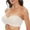 BRAS FULL Support Non-Slip Convertible Bandeau BH Women Invisible Lifting Strapless Underwire 34-44 B/C/D/E/F Big Cup Underwear