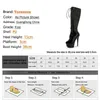 Dress Shoes 2022 Women Knee Length Middle Tube Boots Black Platforms Round Head Steel Pipe Dance Thin Heel Nightclub Sexy Model H240325