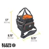 Klein Tools 5541610-14 Tasche mit Schultergurt hat 40 Taschen zur Werkzeugaufbewahrung und orangefarbenes Interieur