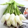 6/12/24/48pcs Artificial Flowers Senior PU Tulips Fake Flower Bouquet For Wedding Party Decor Supplies Home Garden Ornaments 240313