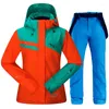 Giacche da sci Tuta da sci per donna Pantaloni da snowboard Tute impermeabili antivento Sport invernali femminili Set caldo e spesso