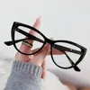 Sunglasses Fashion Cat Eye Frames Transparent Computer Glasses Women Anti Blue Light Vision Care Optical Classic Vintage Plain Spectacles