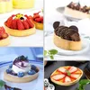 Baking Tools 4PCS Cake Mold Tool Pastry Cheese Tart Ring Kitchen Utensils Porous Mouss French (Boat)