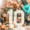 Otros suministros para fiestas de eventos 91,5 cm NT Figura de cumpleaños Caja de llenado de globos con 10 luces Número Marco Decoración Baby Shower Drop Deliv Dhgso