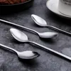 Spoons (Set Of 12)Stainless Steel Mixing Spoon Lengthened Ice Tip Thickened Bar Spoon-ABUX