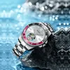 Zegarek na rękę Aesop 41 mm mężczyzn szkielet turbillon zegarek super świetlisty szafirowy wybieranie Wodoodporne ręczne obserwowanie mechaniczne zegarki nadgarstka 7060