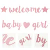 Party Decoration 1Set Baby Shower Welcome Girl Bunting Hanging Decor