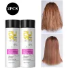 Behandlungen PURC 2-teilige brasilianische Keratin-Behandlungssets 100 ml Formalin-Haarglättungsprodukte Glättungsshampoo Haarpflege 0 % 5 % 8 % 12 %