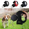 Collari per cani con luci Guinzaglio doppio da passeggio Corda regolabile a doppia rotazione retrattile in plastica Girevole a 360° in nylon