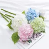 High-end 21 inch Real Touch Hydrangea Artificial Flowers Latex Faux Hydrangea Flowers for Wedding Bouquet Home Decor