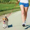 Dog Collars POPETPOP Training Walking Leash Pet Supply Nylon Rope (Red)