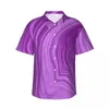 Men's Casual Shirts Hawaiian Shirt Beach Abstract Print Blouses Purple Tie-Dye Trendy Men Short Sleeves Harajuku Clothing