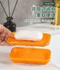 Nouveau Lavabo boîte à savon en céramique boîte à savon Drainage poinçonnage gratuit maison salle de bain étagère de rangement créative