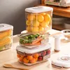 Bouteilles de stockage rectangulaires carrées, récipient sous vide de grande capacité pour aliments, Fruits, boîte de cuisine avec Air