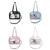 Bolsas de cosméticos bolso de hombro japonés para mujer PU cuero Itabag transparente JK bolsos de mano Ita Crossbody
